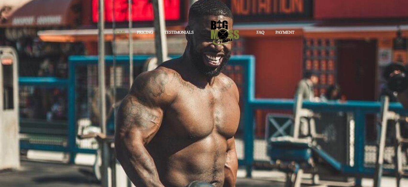 bigmossfitness.com website design