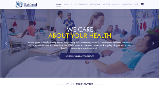 buckheadinjurywellnessinstitute.com website design