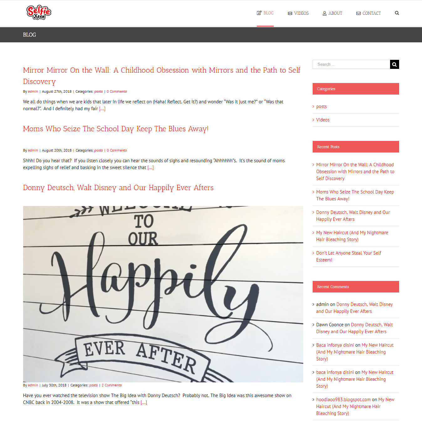 selfiekeen.com website design